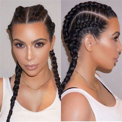 Plus que jamais avec le mouvement du « nappy hair », on a envie. Tresse collé par 4 | Tresses collées, Cheveux naturels ...