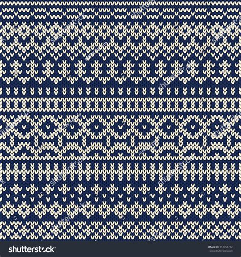 Knitted Seamless Pattern Fair Isle Style стоковая векторная графика