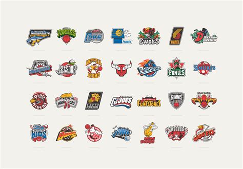 Nba Teams X 80s Toons Full Project On Behance Nba Teams Graphic