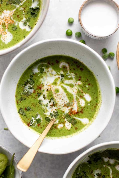 Spinach And Pea Soup Ahead Of Thyme