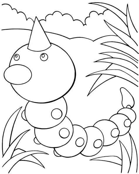 Free Collection Of Weedle Coloring Pages To Download Free Pokemon