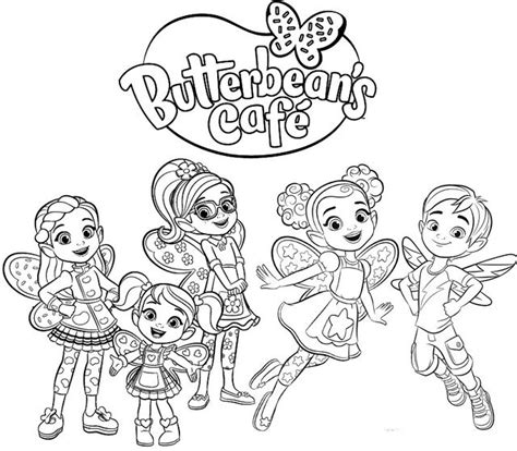 Best Butterbeans Cafe Coloring Page for Little Girls | Coloring pages, Cartoon coloring pages