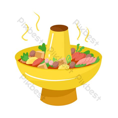 Drawing Gourmet Hot Pot Shabu Shabu Dishes Series Png Images Psd Free