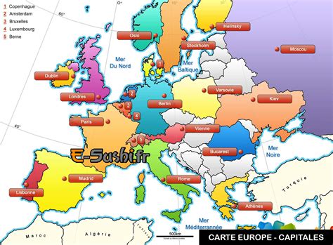 Carte Europe Géographie Des Pays Vacances Guide Voyage