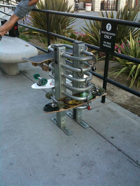 More places need these! #SkateboardLove | Skateboard furniture, Skateboard storage, Skateboard rack