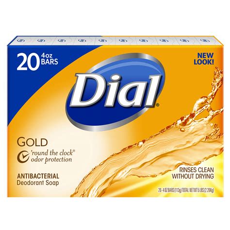 The perfect balance of feeling clean & moisturized. Dial Gold Antibacterial Deodorant Bar Soap, 20 ct./4 oz ...