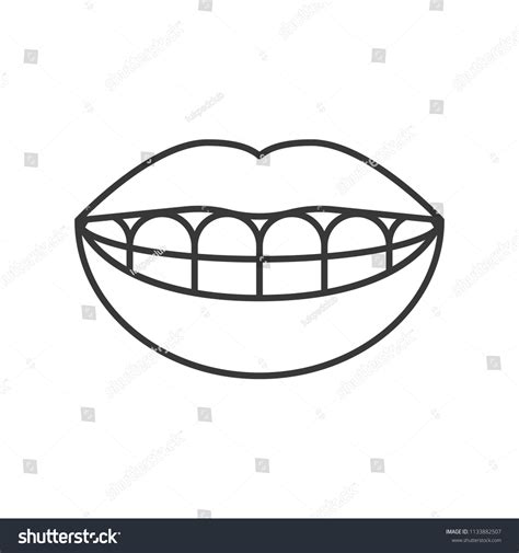Mouth Smiling Teeth Mouth Dental Braces Stock Vector Royalty Free