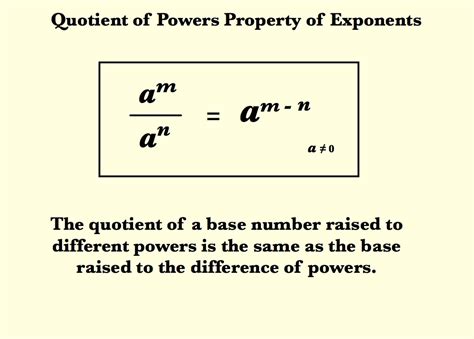 Quotient Of A Power Property For Exponents Tutorial Sophia Learning