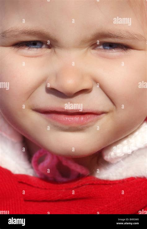 Little Pretty Girls Face Close Up Stock Photo Alamy