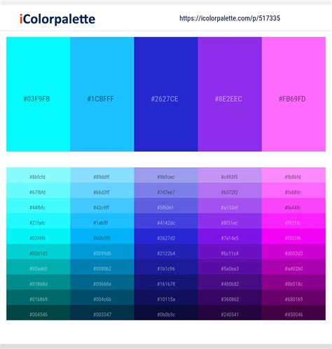 7 Latest Color Schemes With Deep Sky Blue And Blue Violet Color Tone