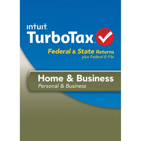Intuit TurboTax Home And Business Federal E File And 423090 B H