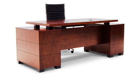 Ford Light Wood Executive Desk Modern And Contemporary Office Zuri Furniture