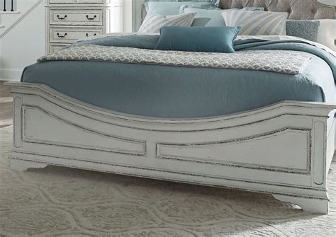 Magnolia Manor King Size Upholstered Bed White Home Furniture Plus