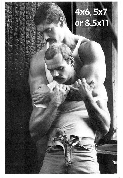Handsome Male Bodybuilders Gay Interest Lgbtq B W Vintage Photo