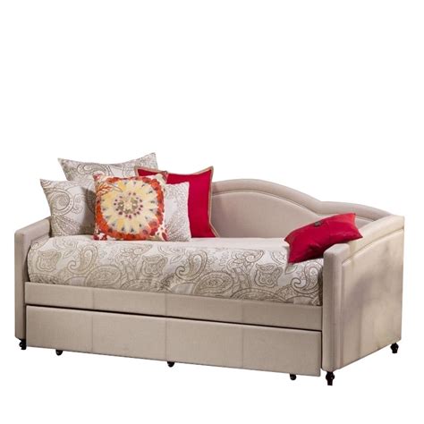 Hillsdale Jasmine Daybed With Trundle In Linen Stone 1119dbt