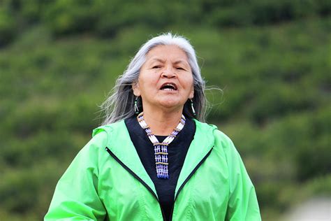 Native American Woman Singing Denali Song Photograph By Anthony George