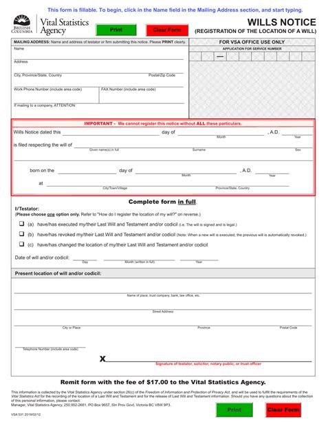 Form Vsa531 Fill Out Sign Online And Download Fillable Pdf British