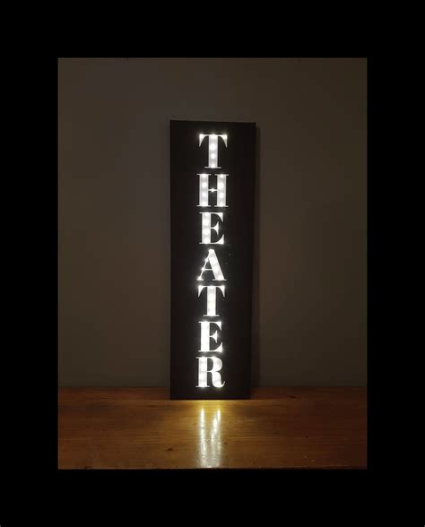 Theater room sign, Home theater decor, Theater room decor, Home theater, Custom Illuminated sign 
