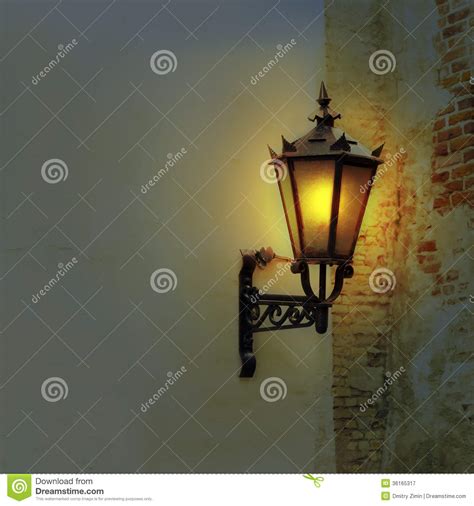 Vintage Street Lamp At Night Stock Image Image Of Iron Metal 36165317