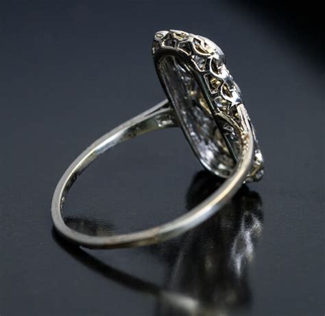 Antique Edwardian Three Stone Diamond Platinum Engagement Ring