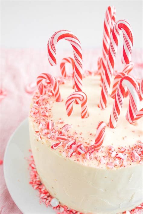 Candy Cane Layered Cake Candy Cane Topper Christmasbaking