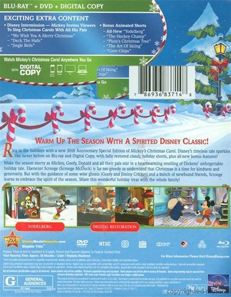 Mickeys Christmas Carol 30th Anniversary Edition Blu Ray Dvd