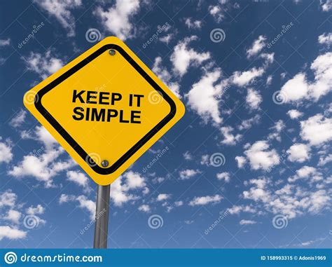 Keep It Simple Traffic Sign Stock Illustration Illustration Of
