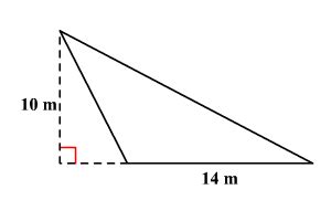 For most polygons, like triangles, the area is calculated using the length of the base and the height. Triangles: Area