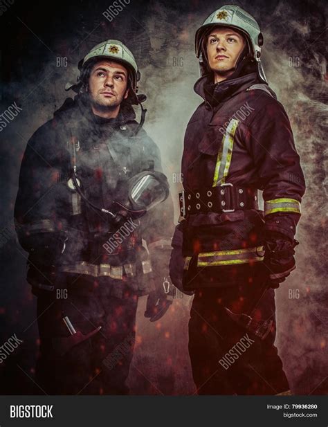 Two Firefighters Image And Photo Free Trial Bigstock