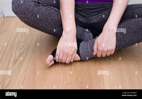 Womans Hands Practicing Yoga And Meditation Positionsmudras Stock