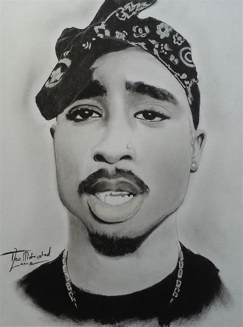 Tupac Charcoal Drawing Drawing By Lance Freeman Pixels