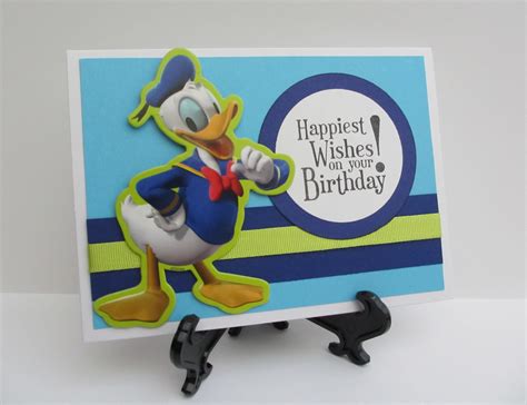 Disney Donald Duck Handmade Birthday Card By Anything Scrappy Kids