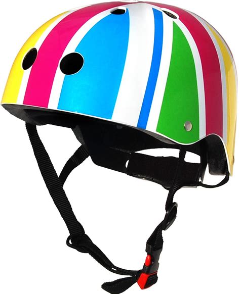 Rainbow Union Jack Print Cycle Helmet Childs Bike Helmet Kiddimoto