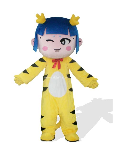 Adult Mascot Costume Pretty Girl Mascot Costume In Tiger Clothes
