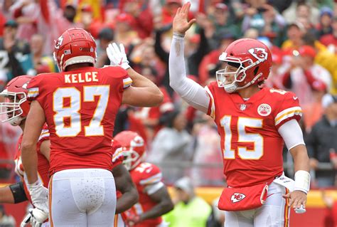 Download Travis Kelce Tyreek Hill And Patrick Mahomes Poster WallpaperTip