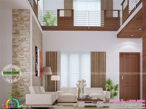 Balcony Dining Bedroom And Staircase Interior Kerala Home Design