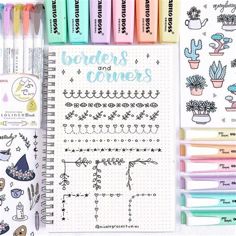 Border And Doodle Corner Ideas For Your Bullet Journal And Study Notes