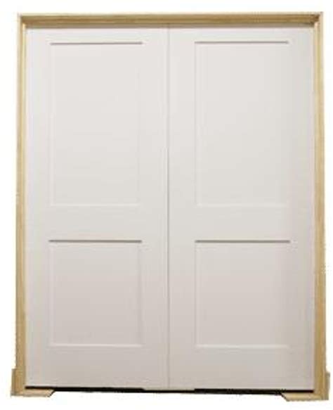 60 In X 80 In White Shaker 2 Panel Solid Core Primed Mdf Prehung