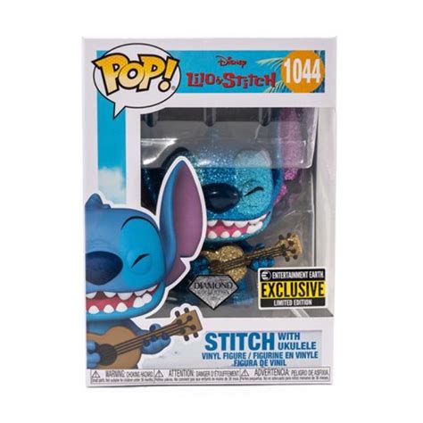 Funko Pop 1044 Lilo And Stitch Stitch With Ukulele Diamond Glitter Pop