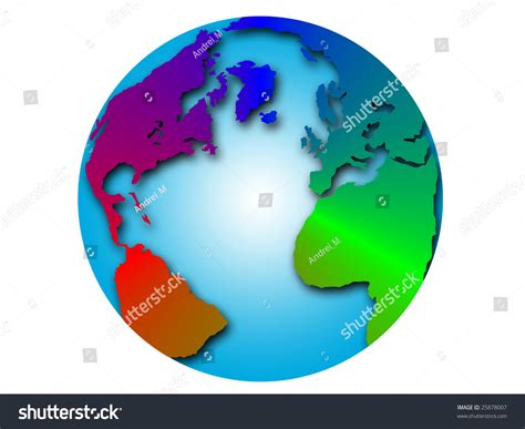 Colorful World Globe Icon Stock Photo 25878007 Shutterstock