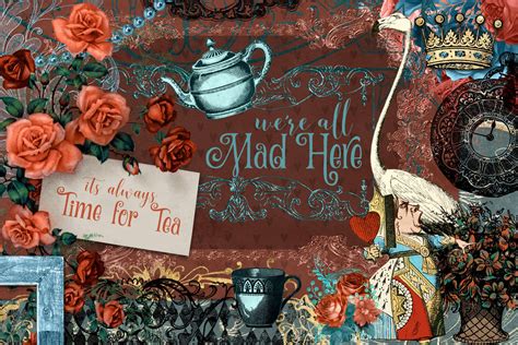 Whimsical Alice In Wonderland Graphics By Digital Curio