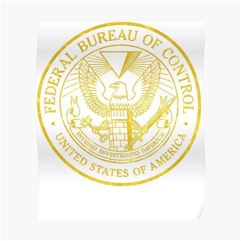Federal Bureau Of Control Control Game Logo Distressed Logo Essential