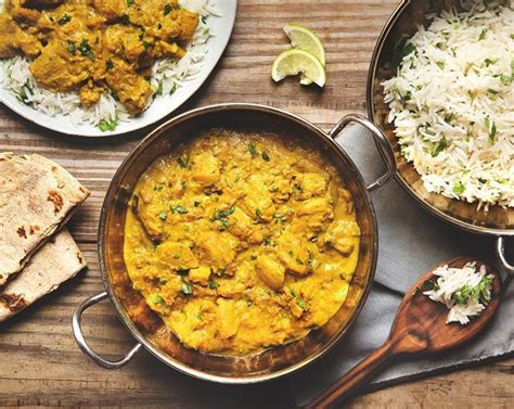 Creamy Chicken Korma With Cilantro Rice And Naan Recipe Sidechef