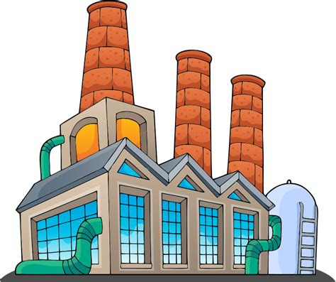 Download Factory Clipart Transparent Building - Factory Building Factory Cartoon | Transparent ...