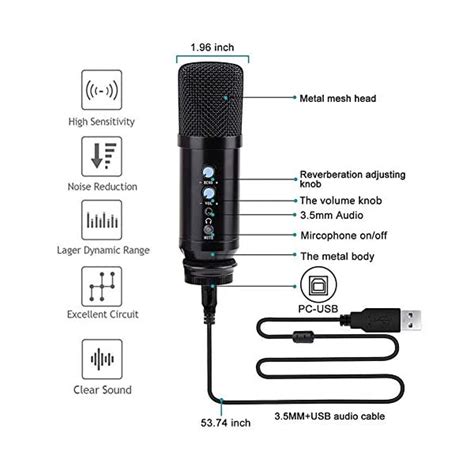 Spotbrace Usb Condenser Microphone 192khz24bit Plug And Play Pc