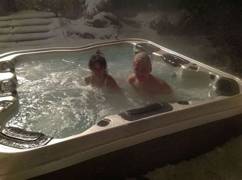 Hot Tub Use In Winter Long Island Hot Tub Owner Bill Renter And His Wife Gina Use Their Hot