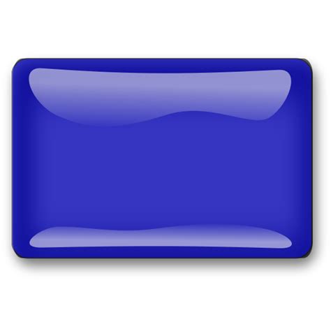 Gloss Dark Blue Square Button Vector Drawing Free Svg