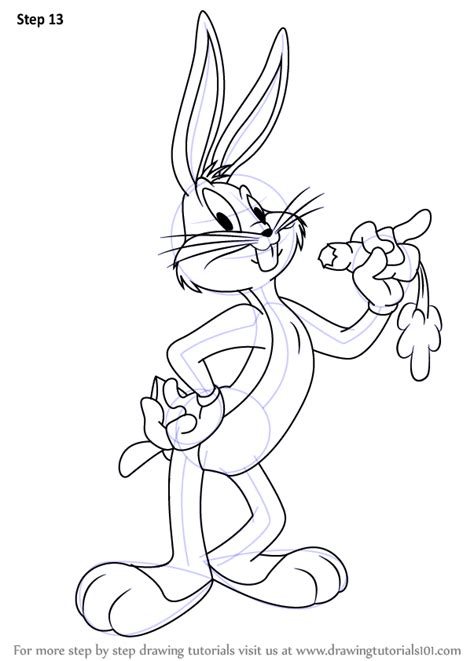 Learn How To Draw Bugs Bunny Bugs Bunny Step By Step Drawing Tutorials