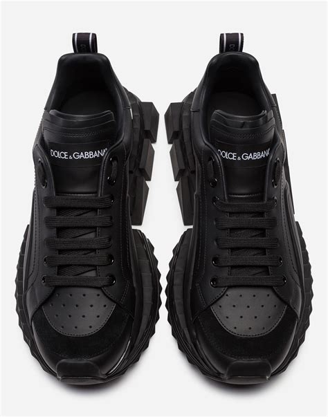 Dolce And Gabbana Leather Super King Sneakers In Black Lyst