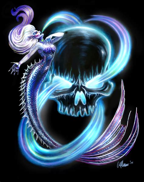 Singing Siren Dark Fantasy Art Mermaid Illustration Art Print